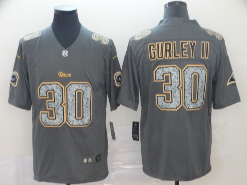Men's Los Angeles Rams Todd Gurley II #30 Gray Jersey